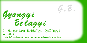 gyongyi belagyi business card